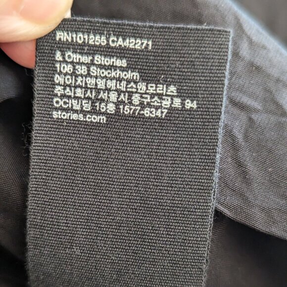 & OTHER STORIES Puff Shoulder Mock Neck Blouse - Picture 10 of 11